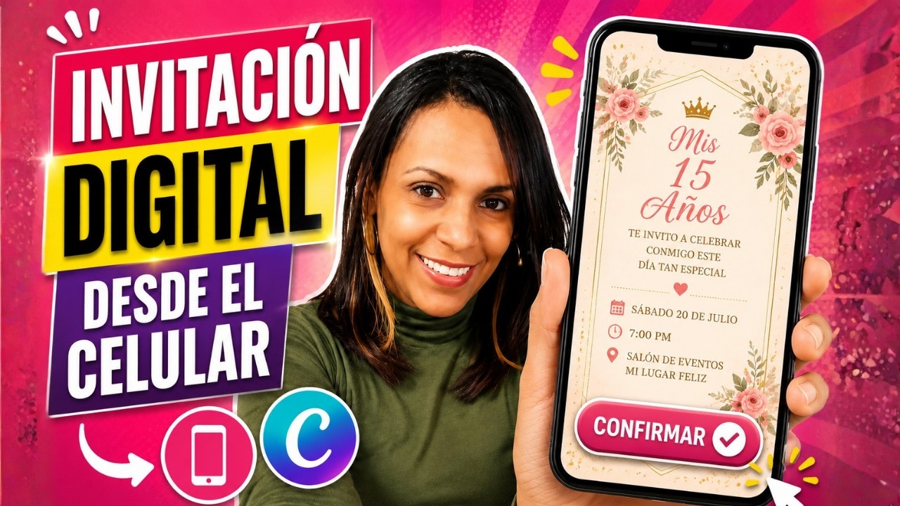 Crea INVITACIONES con botones desde tu celular