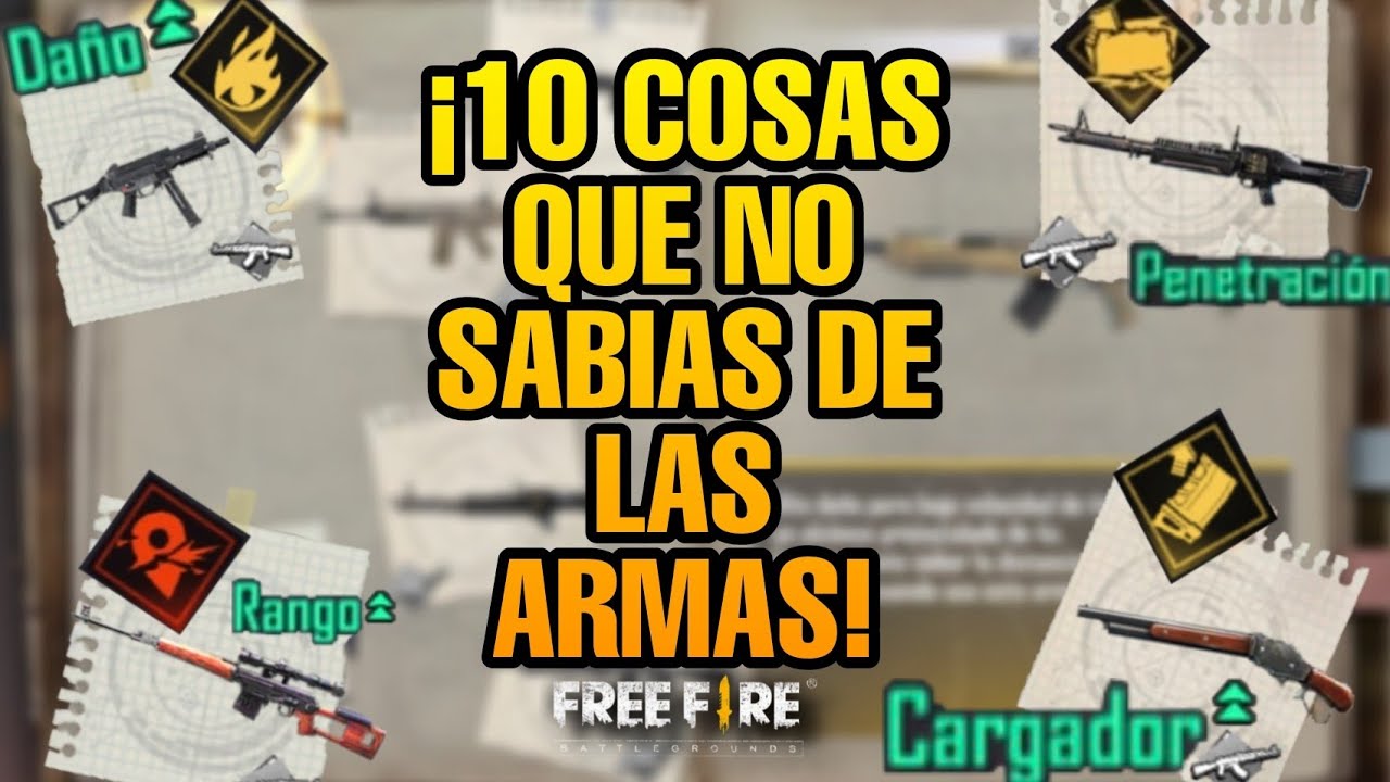 🔥 ¡10 Cosas INTERESANTES que NO SABÍAS de las armas en Free Fire! 🔥 // ¡TE SORPRENDERÁS! 😱