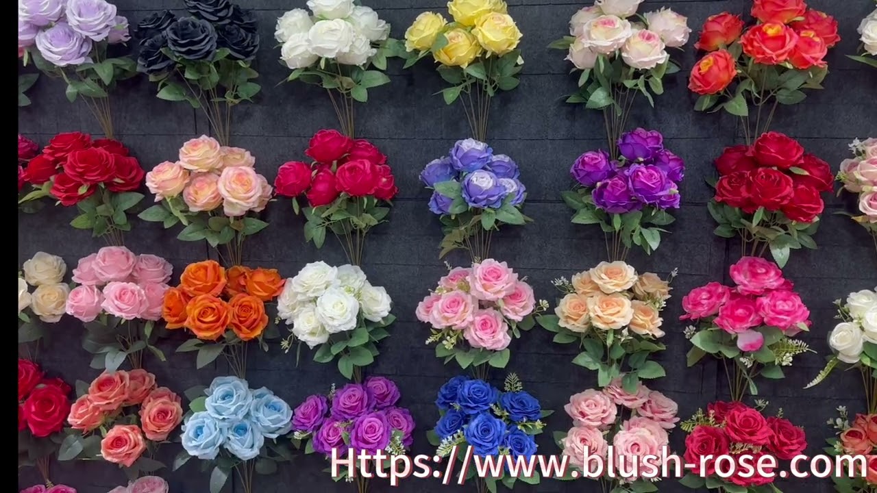 Silk artificial rose manufacturer China bulk export wholesale