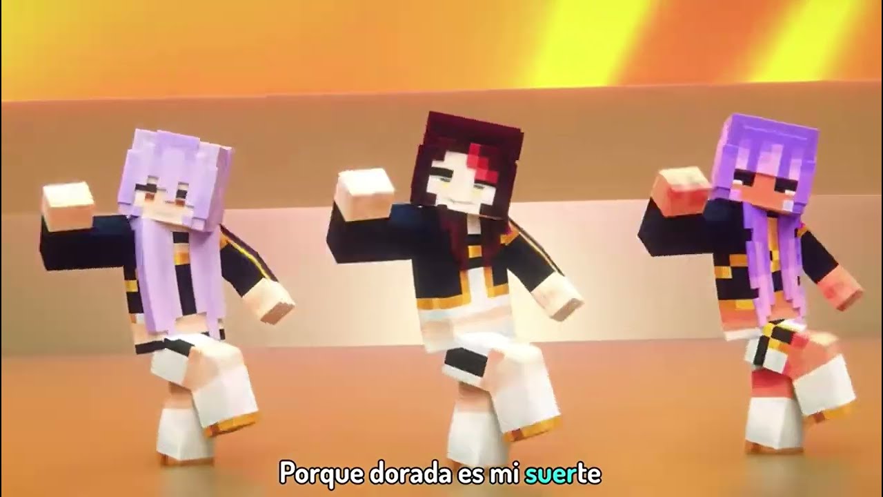NOELIA REACCIONA A🎤 GOLDEN ft  Azuhh Kaii, Kara 🎵 HUNTR X K Pop Demon Hunters   Minecraft Cover