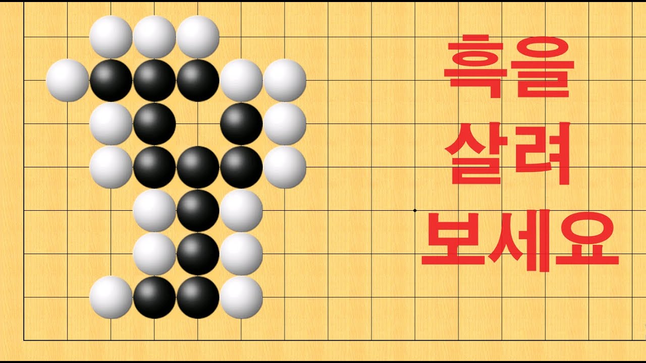 바둑 묘수 사활 - 세상에 이런 수가? 흑을 살려보세요