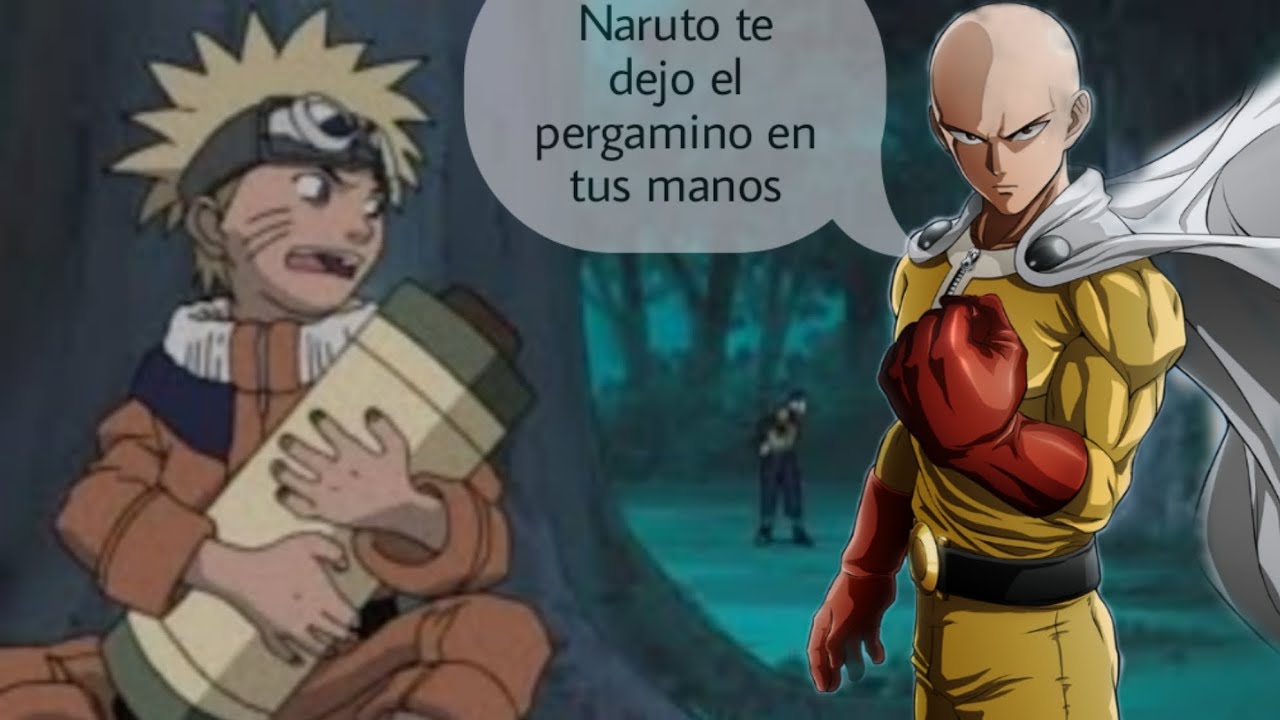 Naruto obtiene el pergamino que fue escrito por Saitama[One Puch Naruto]