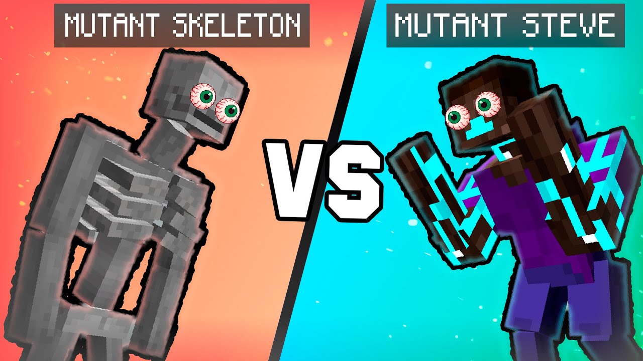 MUTANT SKELETON vs MUTANT STEVE - Modded Minecraft Battle!