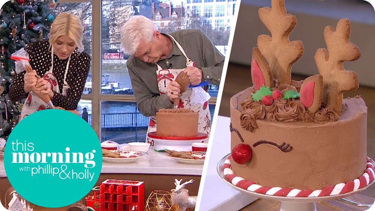 Holly and Phillip Have a Go at Decorating a Reindeer Cake | This Morning