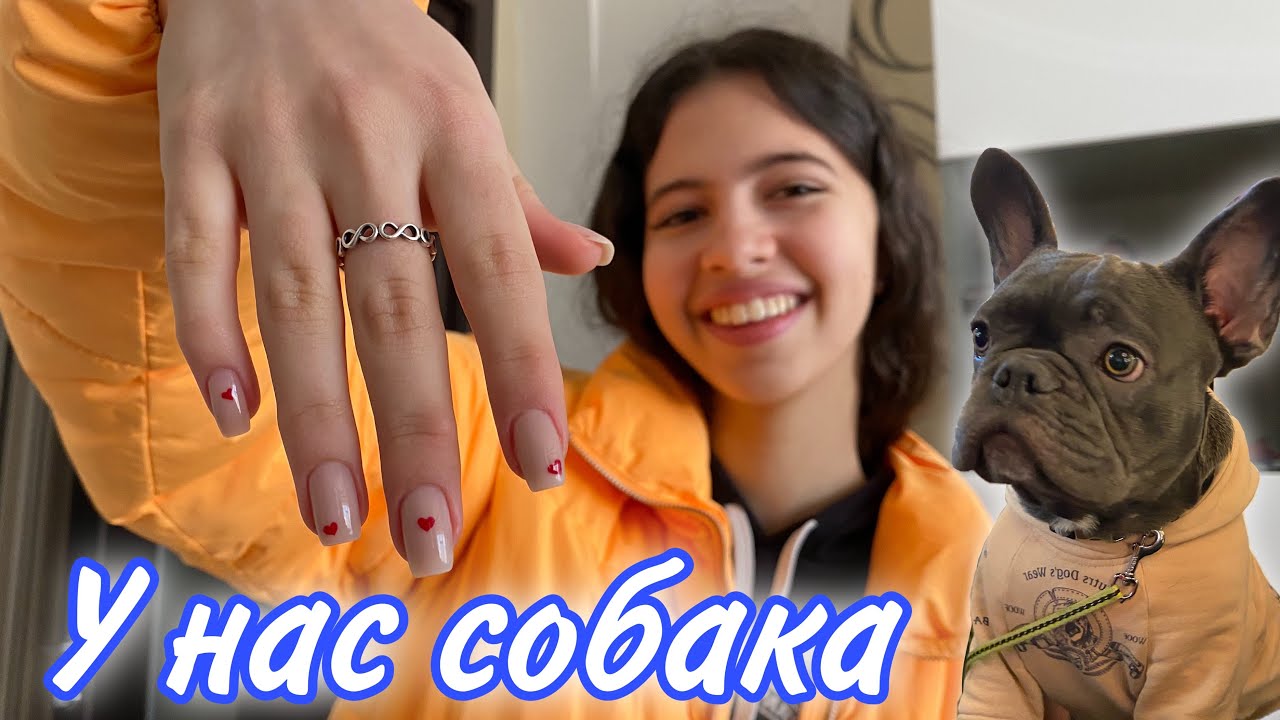 ВЛОГ У НАС СОБАКА / НАСТЯ СДЕЛАЛА НОВЫЙ МАНИКЮР 💅