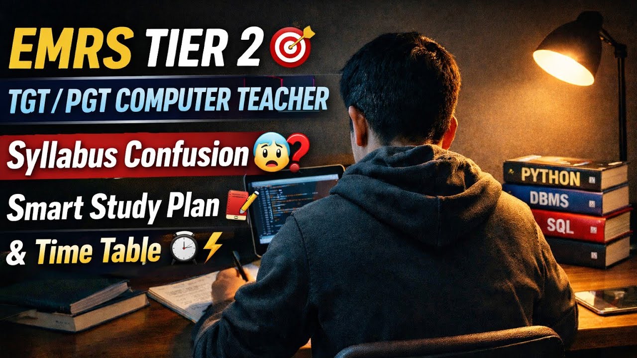 EMRS TIER 2 TGT PGT COMPUTER SCIENCE 📚 | My Study Schedule 🕒 & Full Syllabus Doubt ❓ | #emrstier2 