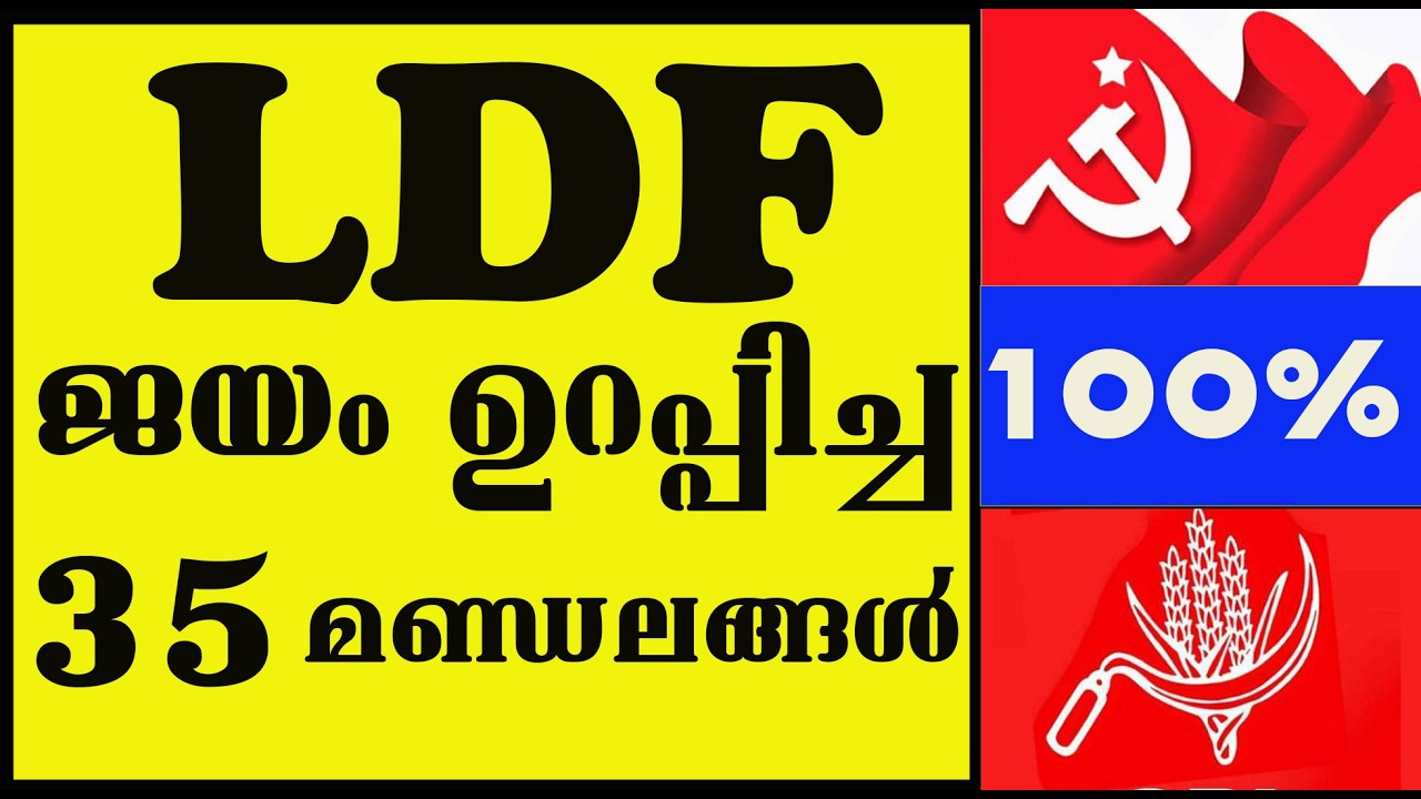 LDF 100% sure win 35 constituencies. Kerala Assembly election 2026 LDF Sure winning seats.