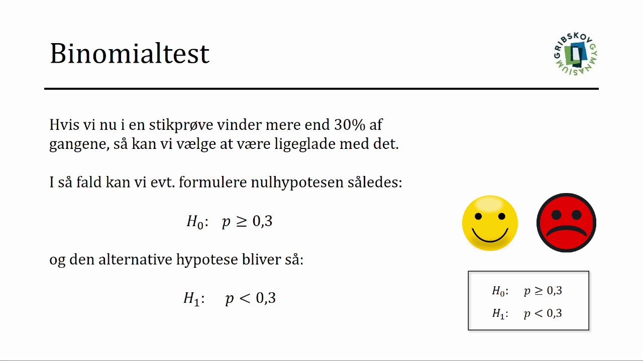STATISTIK OG SANDSYNLIGHED - Mere binomialtest