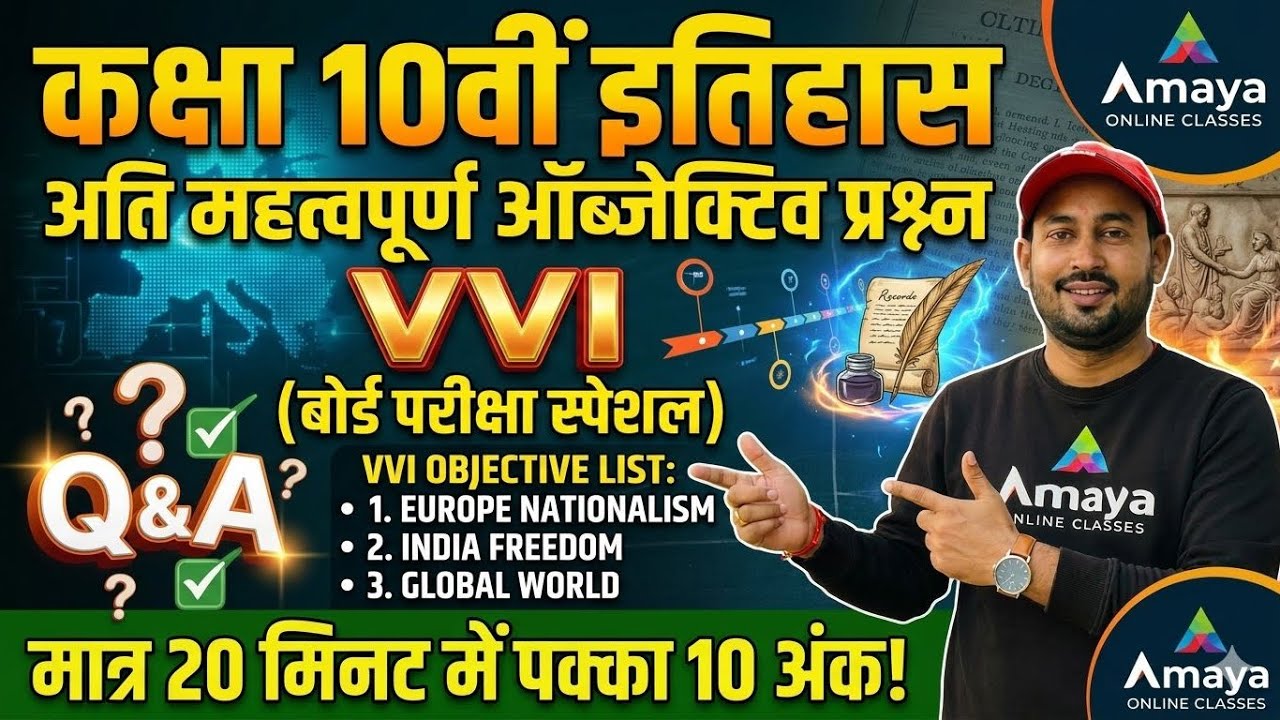 10th class history | इतिहास  | V.V.I MCQ 20 | Exam2027 | Kunal sir Motihari 