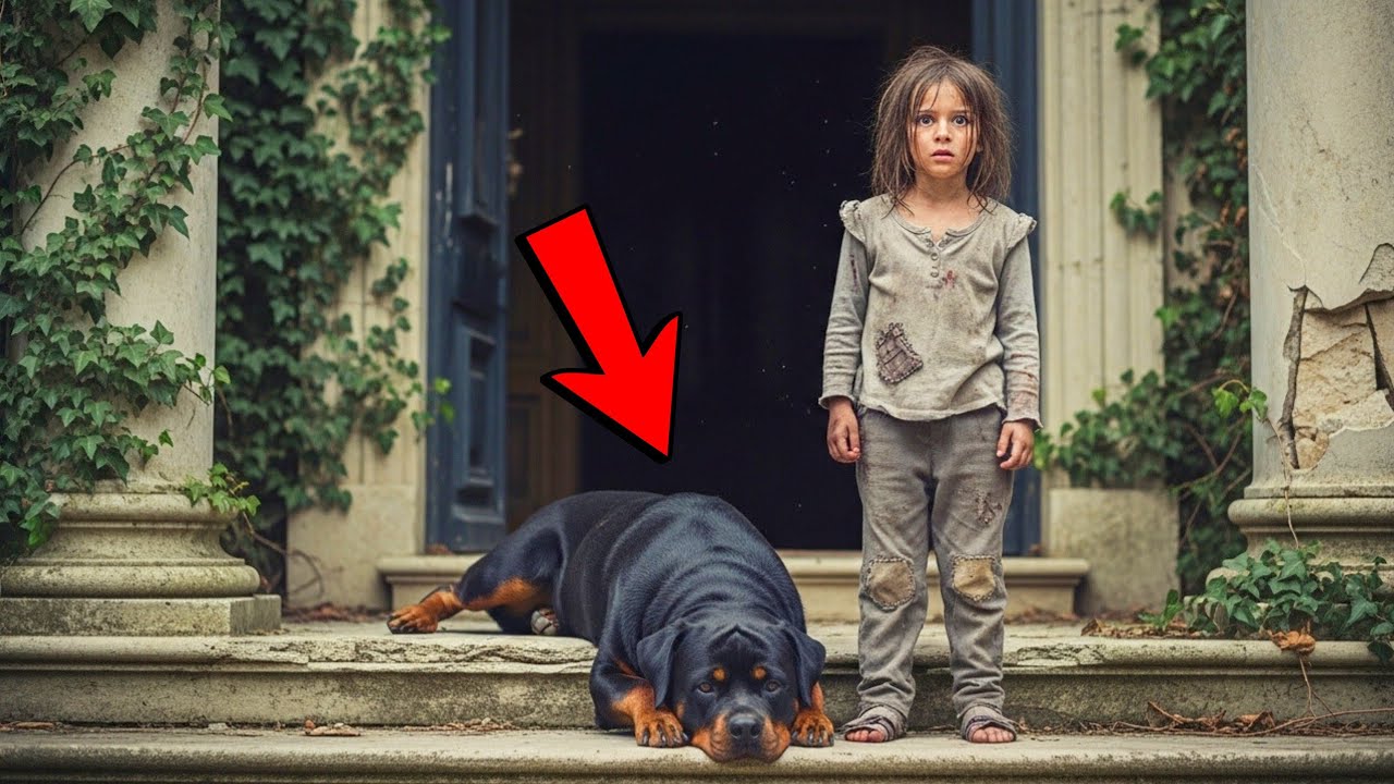CACHORRO DO EMPRESÁRIO ATACAVA TODOS NA MANSÃO… MAS DEITOU NO CHÃO QUANDO VIU A MENINA DA RUA