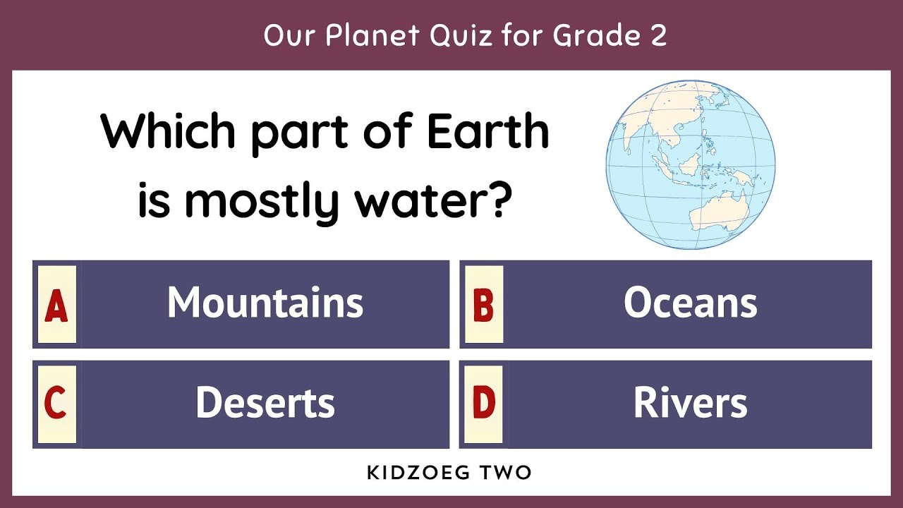 Our Planet Quiz for Grade 2 | 12 Easy and Fun Questions to Learn About Earth for Kids | Geography