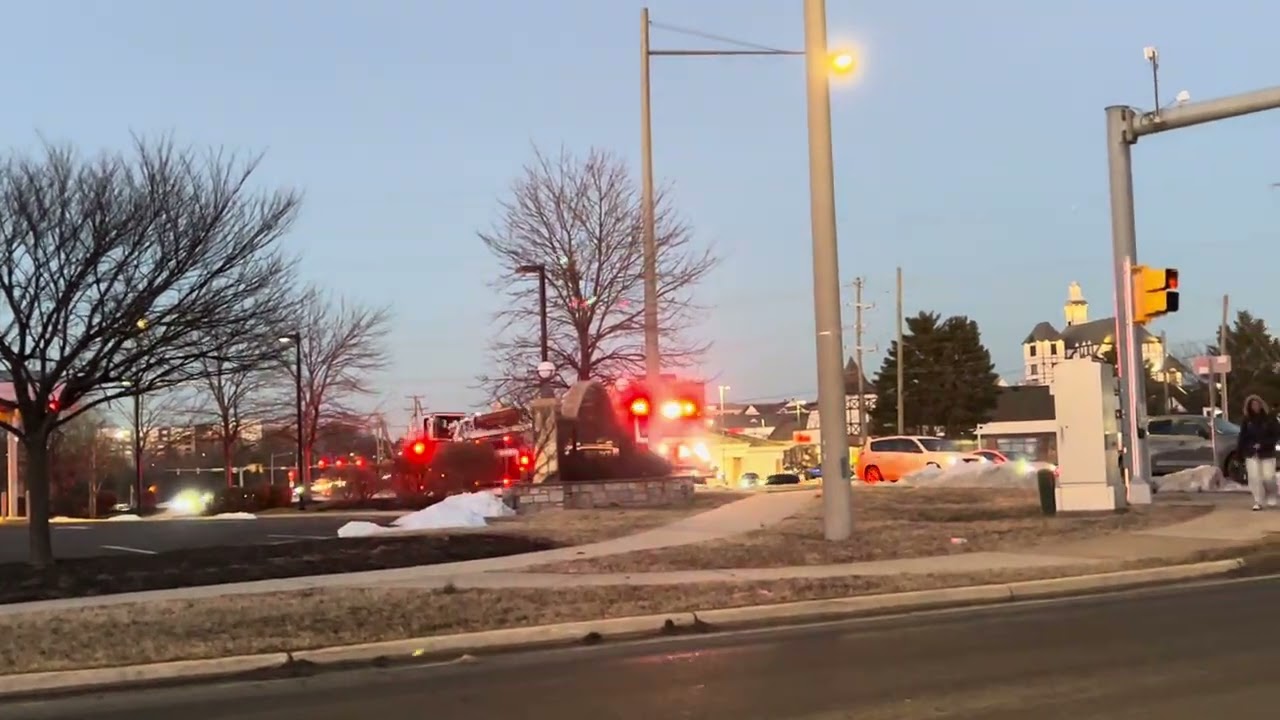 Fairfax county fire tiller truck 425 responding 