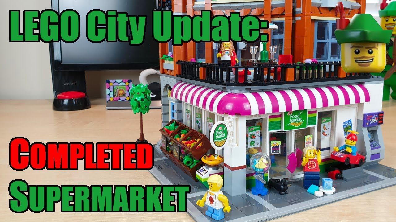 LEGO Supermarket MOC Completed - Exterior & Details 🛒🏪🏹