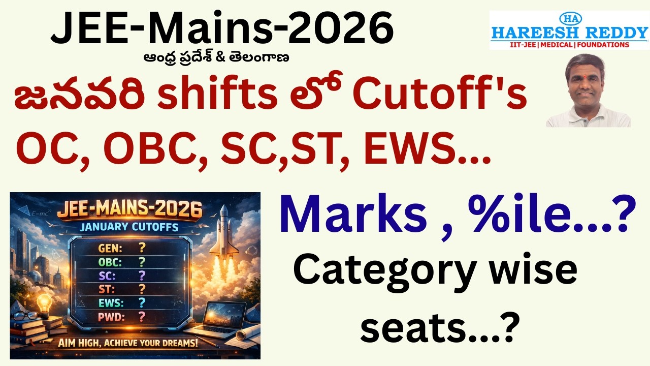 JEE MAINS 2026 |  CUTOFF ALERT | EXPECTED CUTOFF PERCENTILE | CATEGORY WISE CUTOFFS |