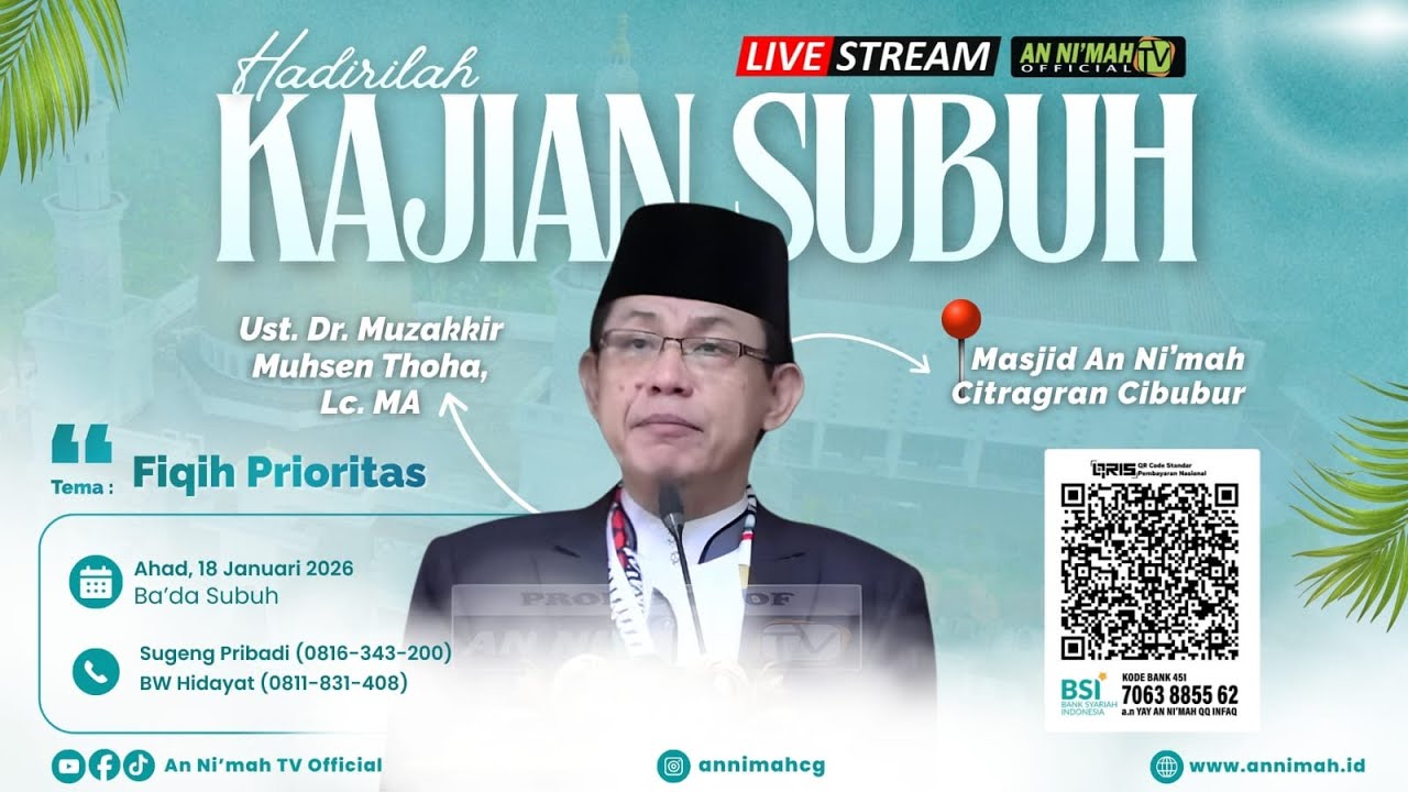 Fiqih Prioritas | Ust. Dr. Muzakkir Muhsen Thoha, Lc, MA | Kajian Subuh