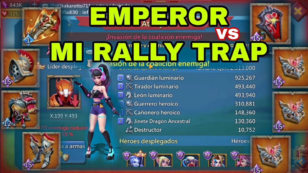 FULL EMPEROR (MohamedSGR) INCOMING FOR MY RALLY TRAP..| RESCUE RALLY MIX | REIN BOT Lords mobile