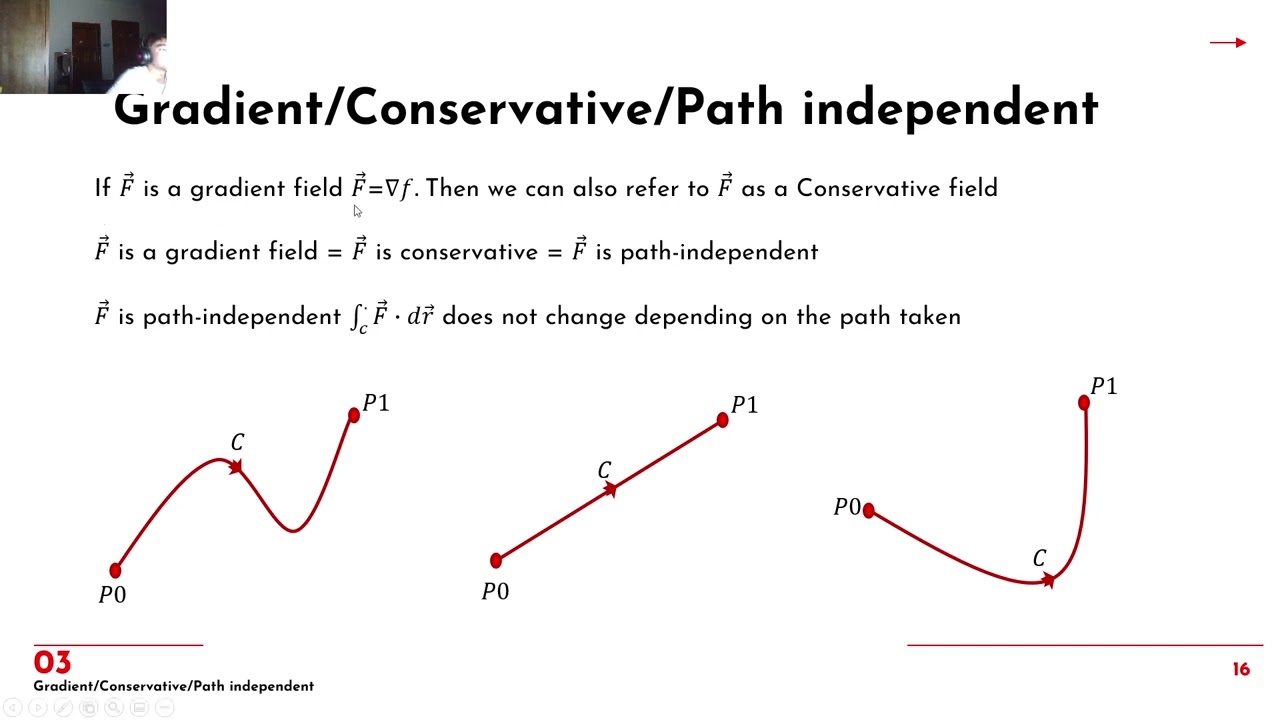 MATH 233  - 16.3 path independence conservative fields and potential functions (Term Project)