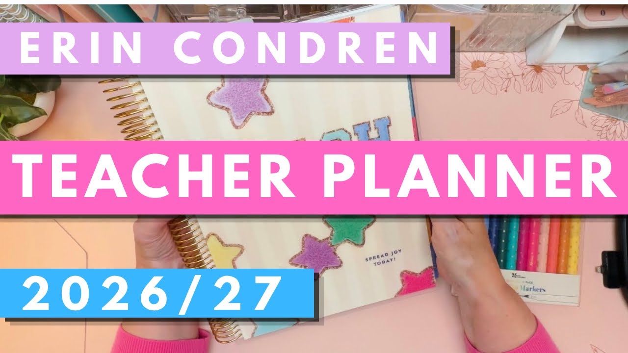Новый ежедневник для учителей от Erin Condren на 2026/27 учебный год | Мне очень нравится этот оч...
