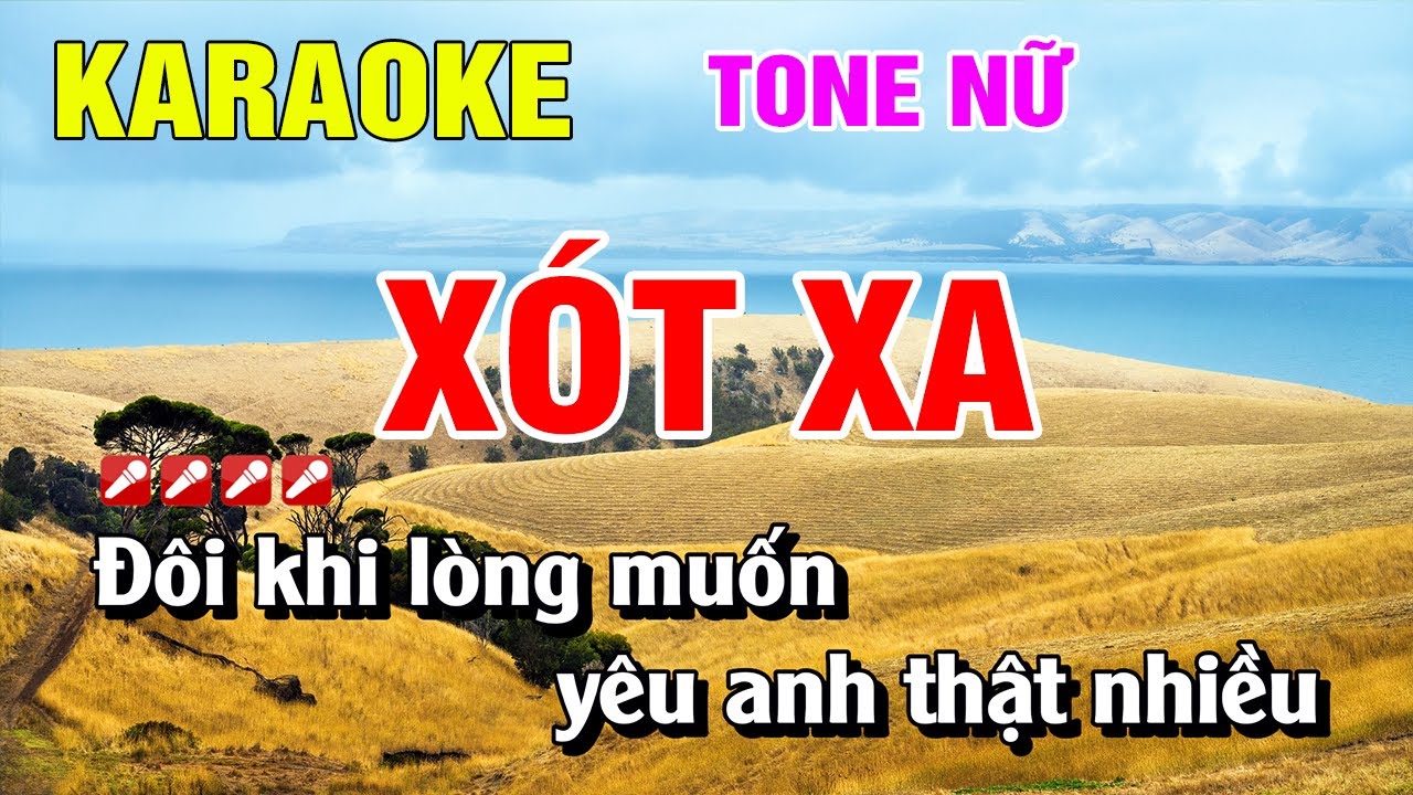 Karaoke Xót Xa Tone Nữ Nhạc Sống Dễ Hát | Nguyễn Linh