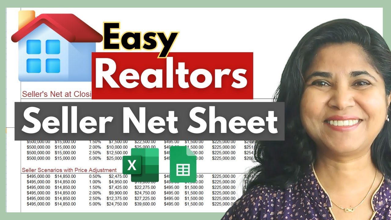 Easy Seller Net Proceeds Spreadsheet for Realtors | Multiple Price & Commission Scenarios