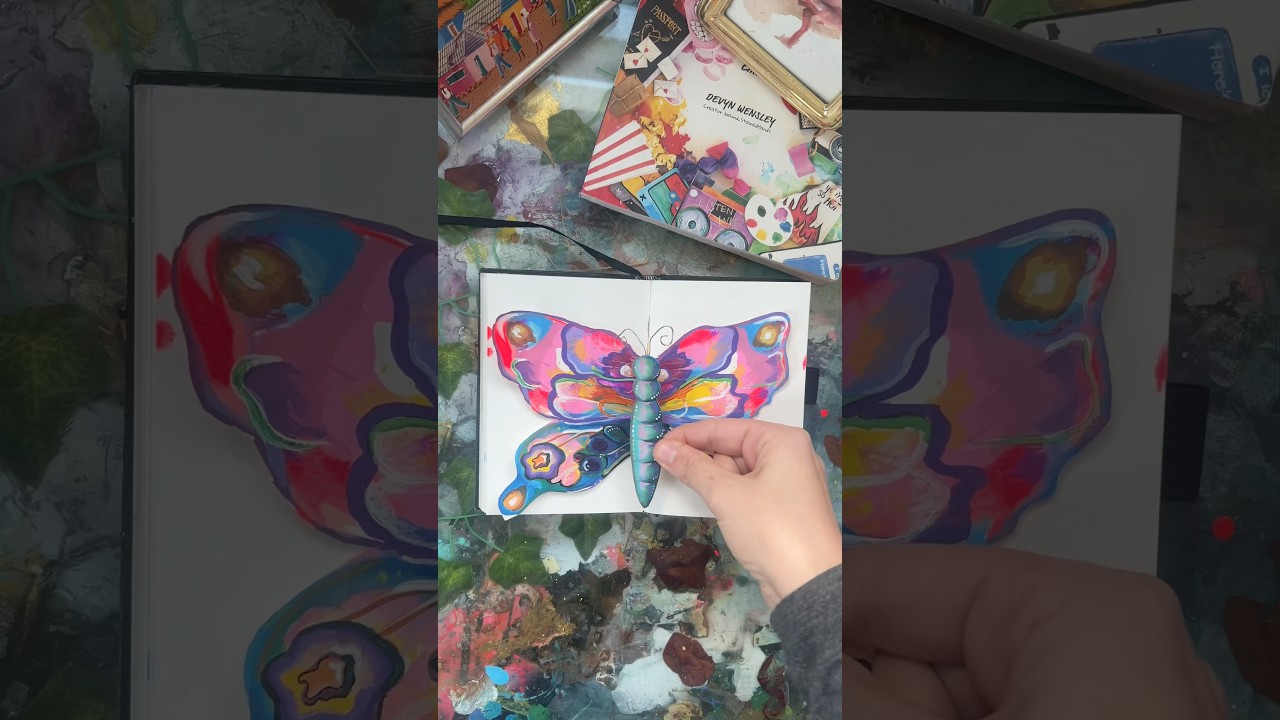 Идея для скетчбука 🦋#искусство