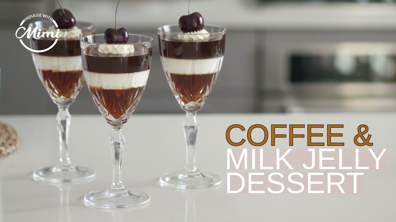 Japanese Coffee Jelly Dessert - Super Jiggly and Bouncy - Relaxing Baking Therapy