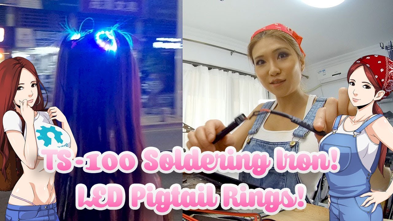 TS-100 Soldering Iron & LED Pigtail Rings