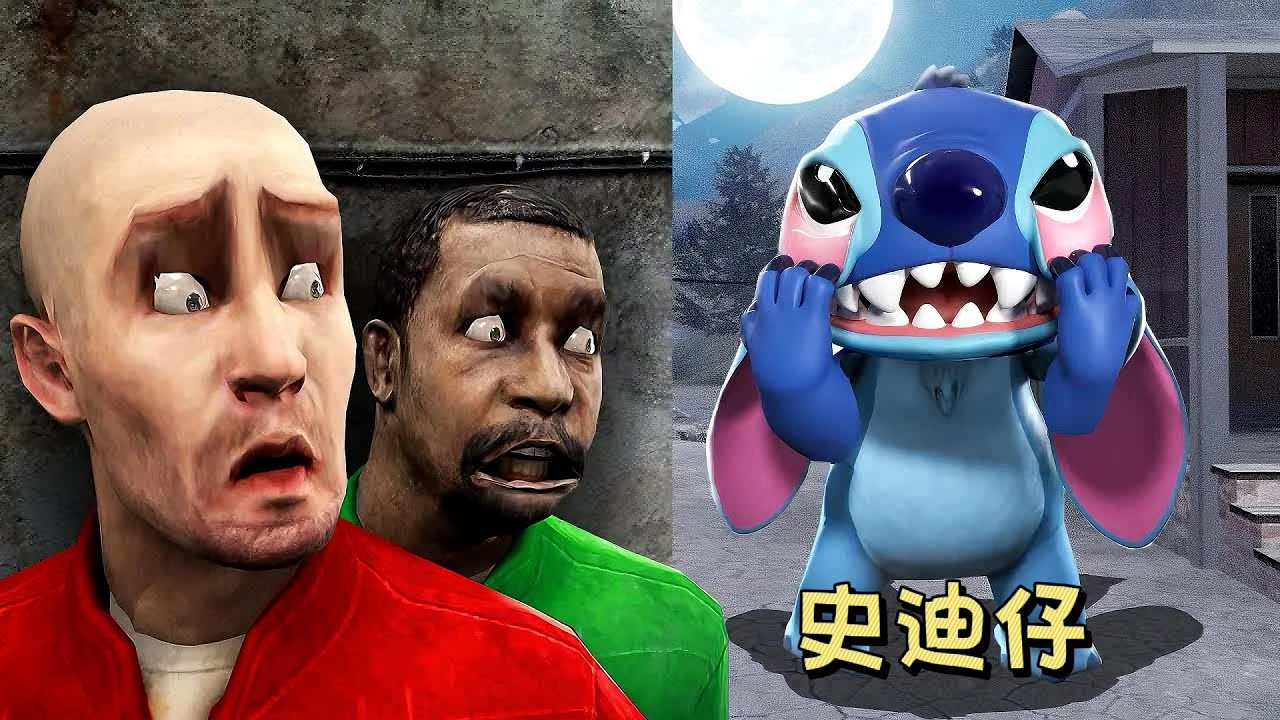 盖瑞模组：铁憨憨荒岛遇史迪仔袭击，手无寸铁能否逃出生天！