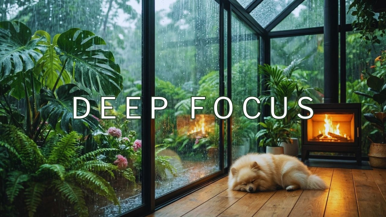 Productive Day with My Pom 🐾 Cozy Jazzhop & Light Rain [3 HOUR]