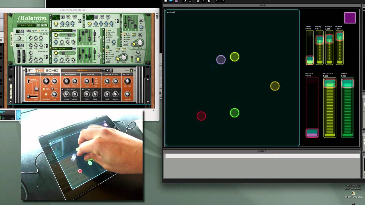 Lemur iPad app - first attempt at controlling Reason 6