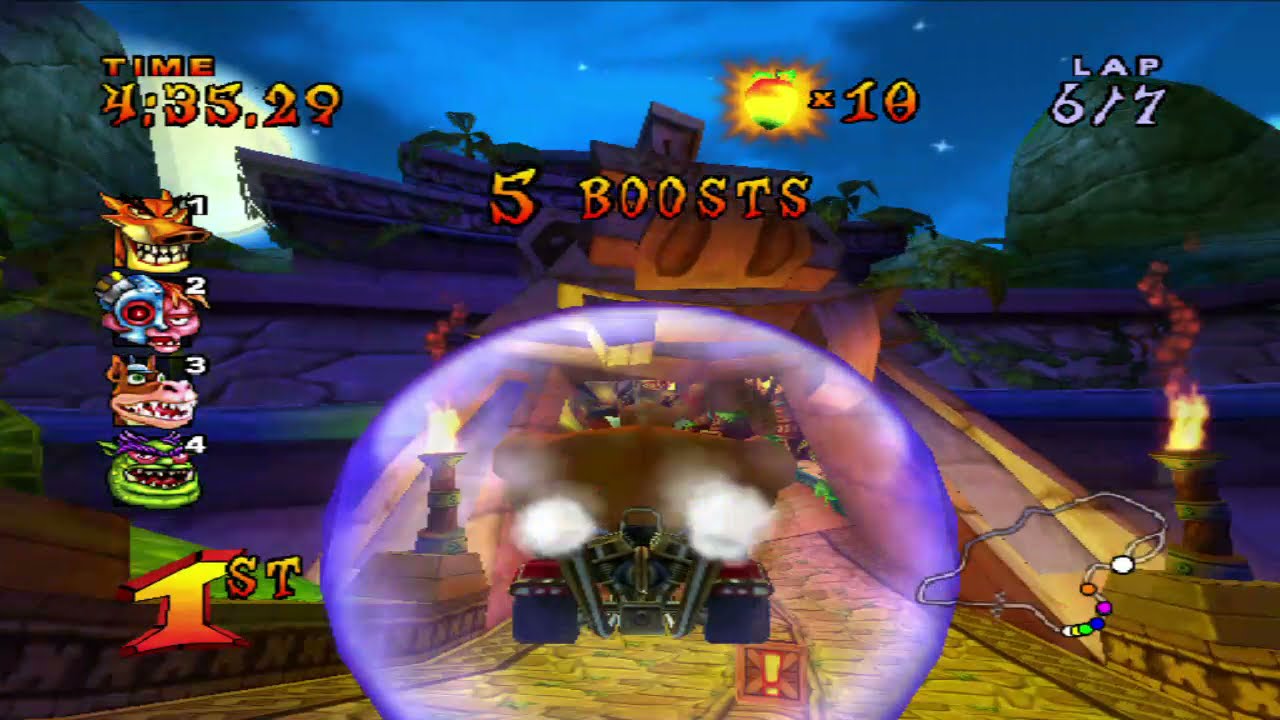 Crash Nitro Kart Tiny Temple 7 Laps Tiny