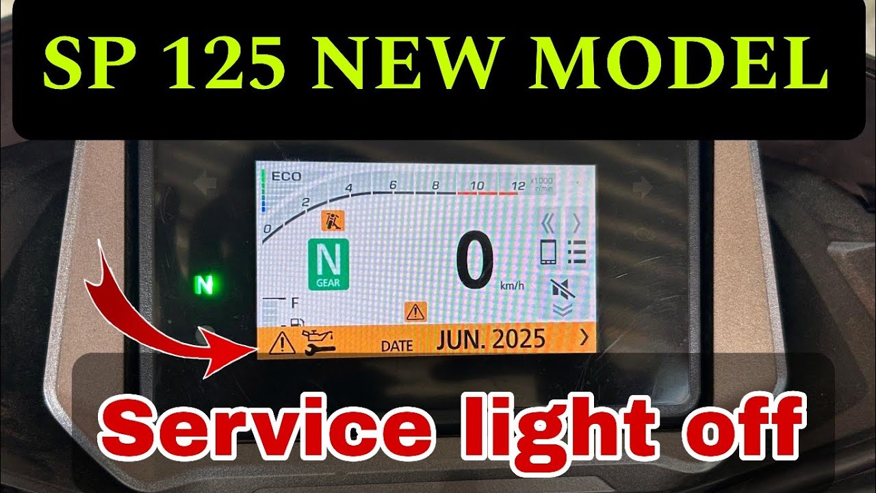 Honda SP125 TFT Meter Service Light Reset & service light off | सर्विस लाइट कैसे बंद करें