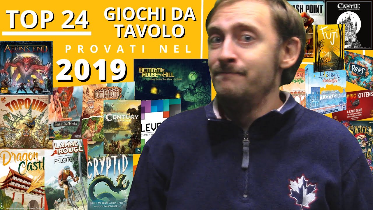 Top 24 Giochi da Tavolo provati nel 2019!