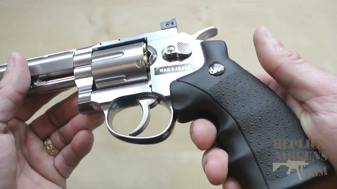 ASG Dan Wesson 6 Inch Silver CO2 Airsoft Pistol Table Top Review