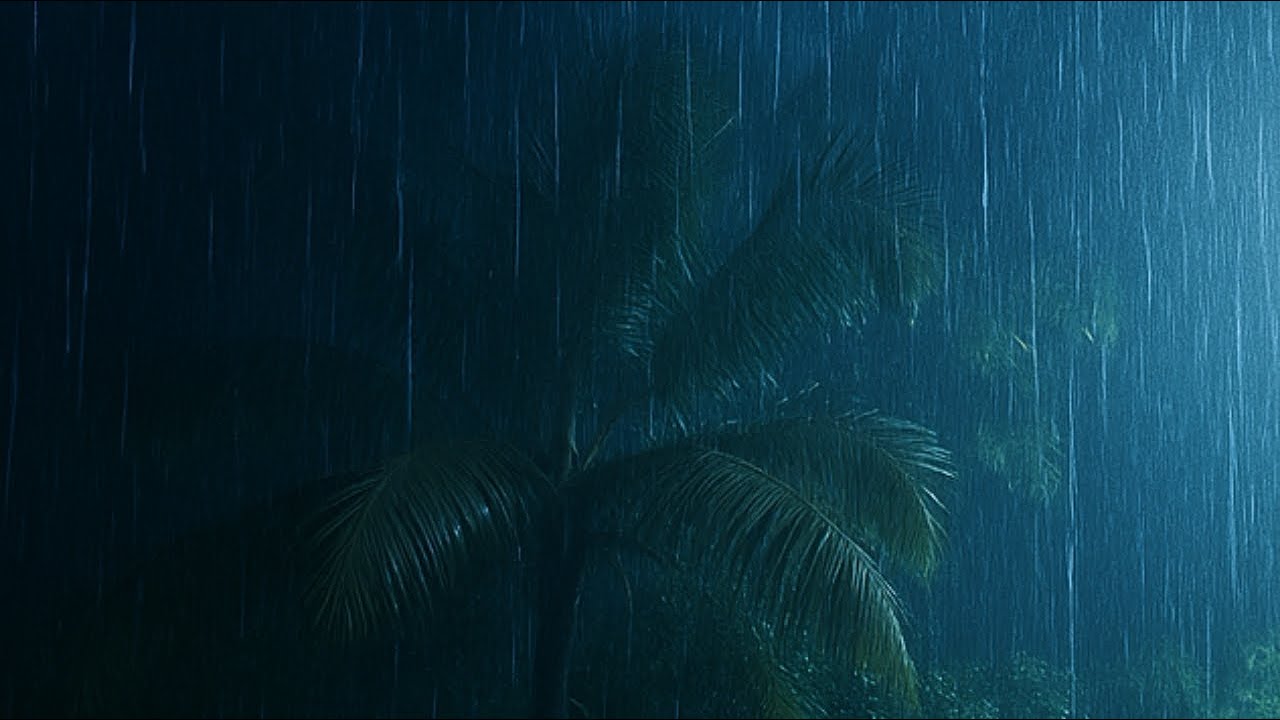 🌧️Heavy Rain  Real Storm Ambience for sleep, deep relaxation, meditation, stress relief, Study focus