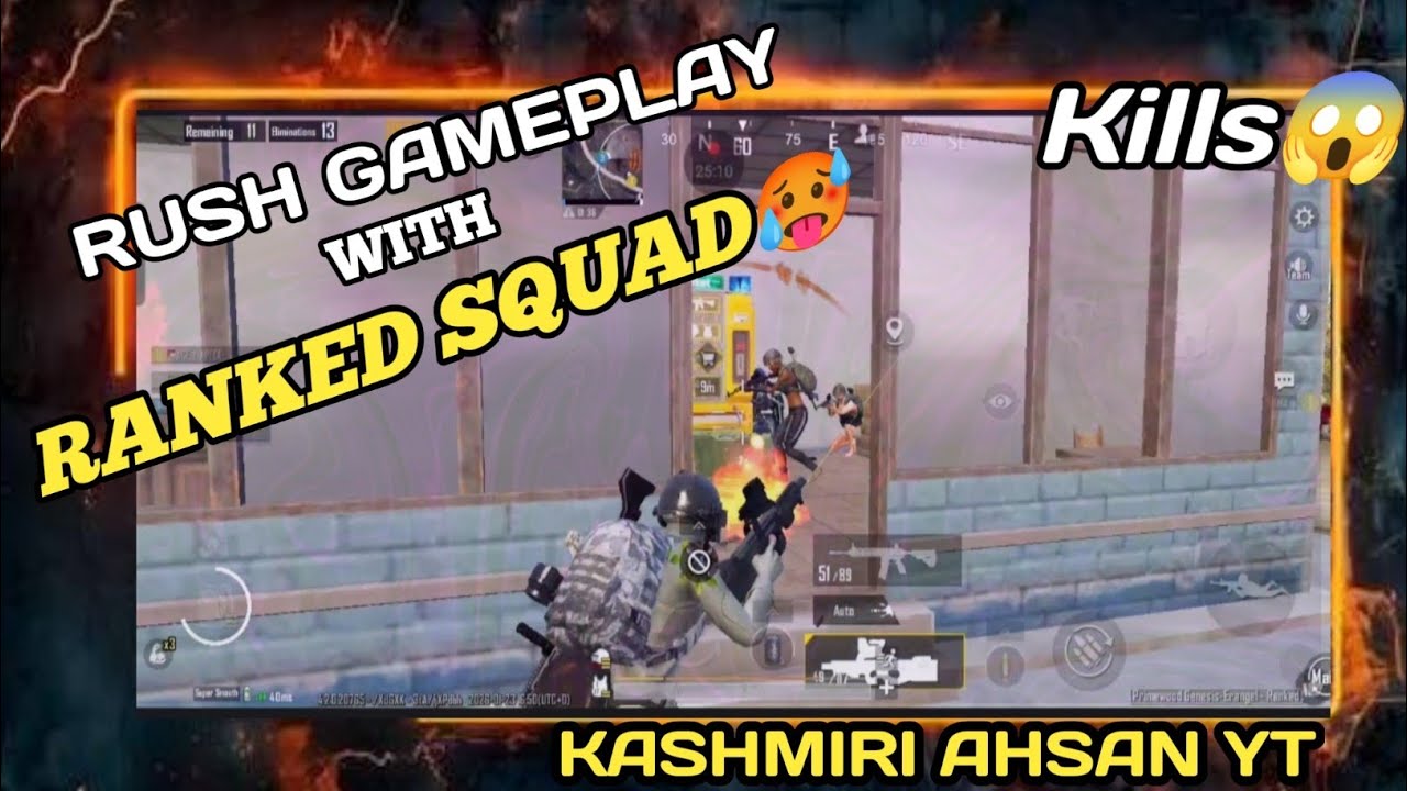 Rush Gameplay 🥵With Ranked Squad😱 | PUBG 📲