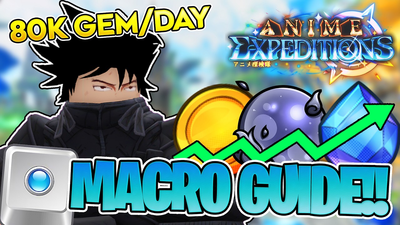 80K GEMS A DAY! The BEST AFK Macro For Gems, Gold, EXP Food & Evo Materials! | Anime Expeditions