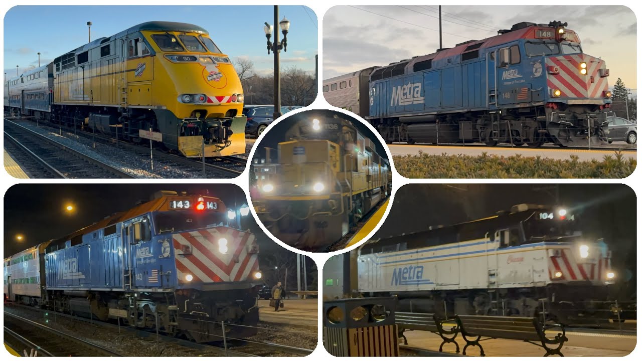 Barrington Railfanning Metra Evening Rush Hour!! (1/9/26) Ft. METX 90, METX 104, Horns, UP Local.
