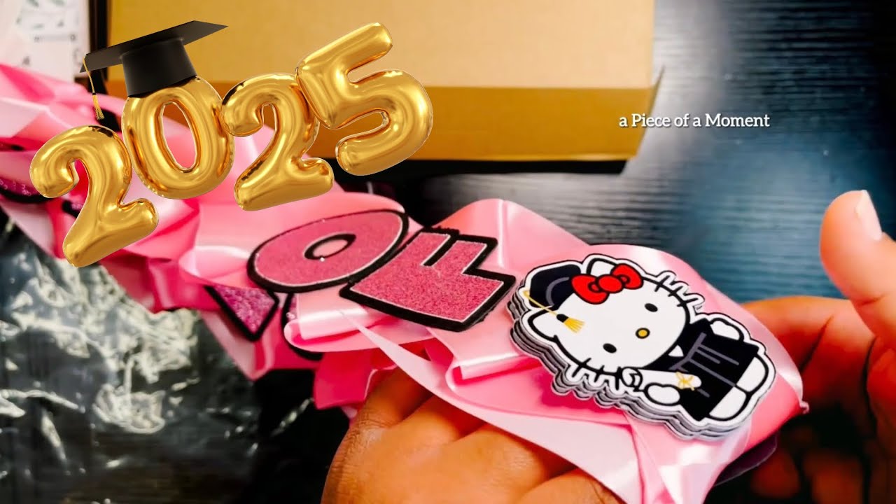Packaging ASMR Hello Kitty inspired Lei for Graduate 2025