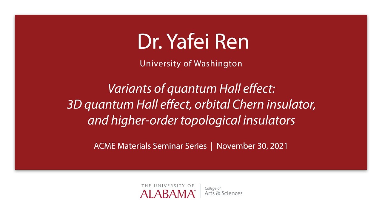 Dr. Yafei Ren | ACME Materials Research Seminar