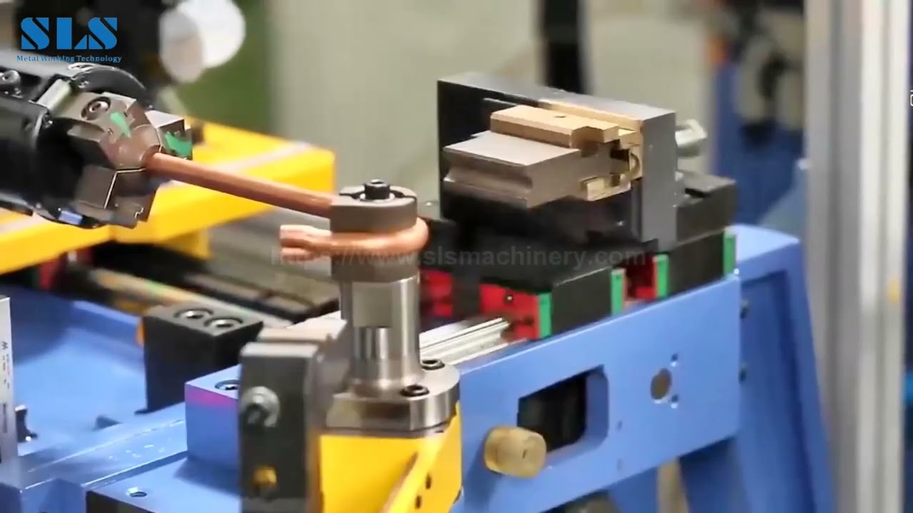 pipe bending + expanding + branching machine - production of air conditioning copper tube