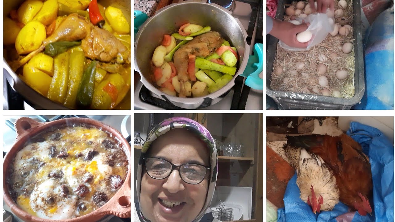 روتين نهاري مكنت معولة ومتكلي غير لقسم ليك الله عشاء دجاج بسلاوي وبطاطا في كوكوت معلك ولذيذ🇲🇦💯