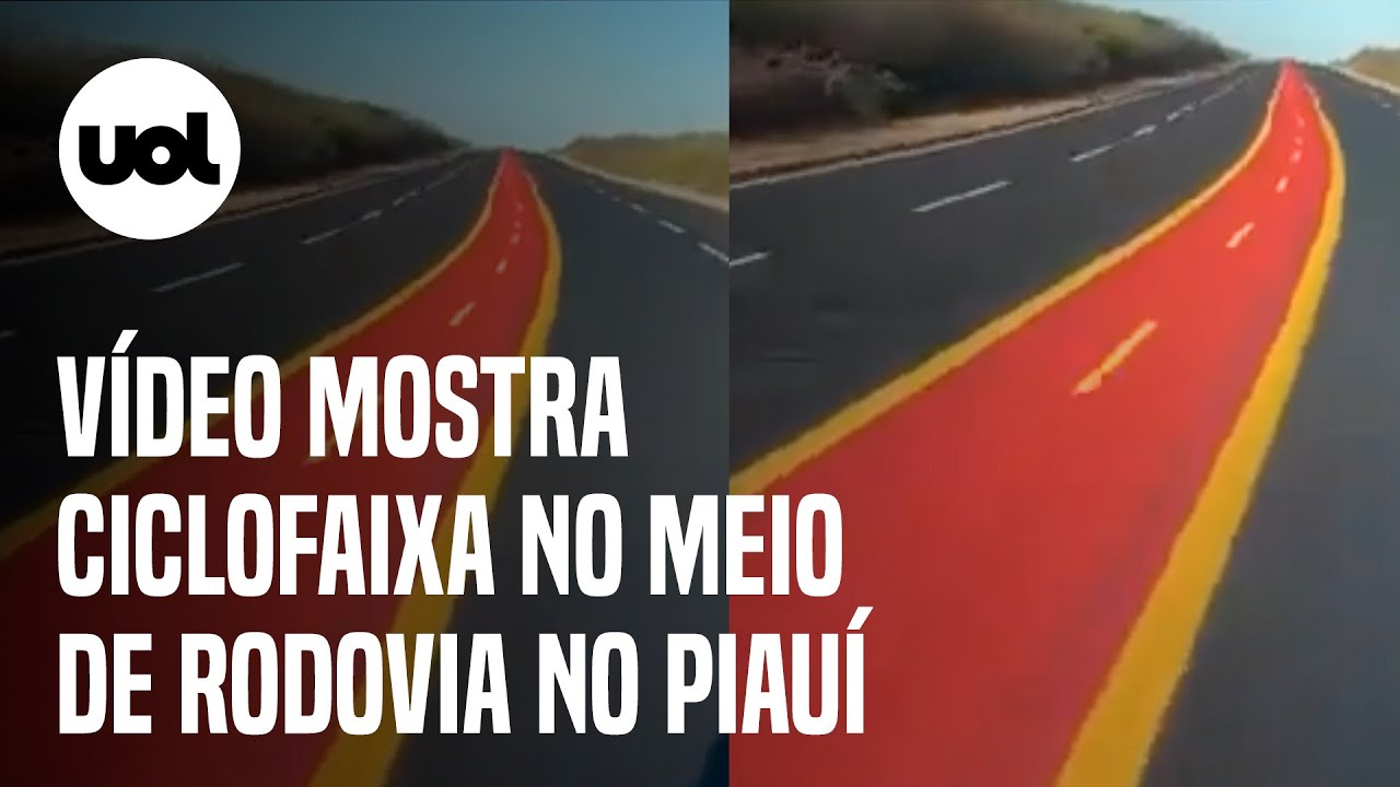 Ciclofaixa no Piauí é construída no meio de rodovia; veja vídeo