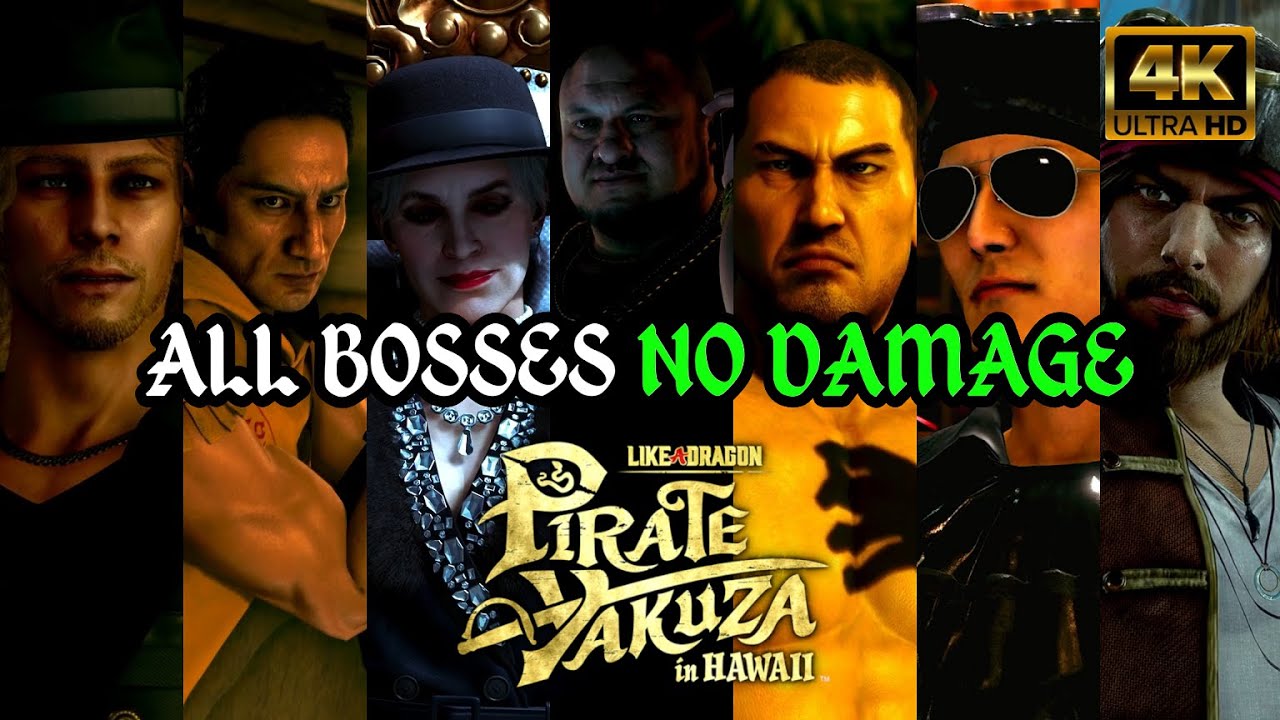 Like a Dragon Pirate Yakuza in Hawaii | All Bosses (NO DAMAGE/PROFESSIONAL DIFFICULTY) + Ending [4K]