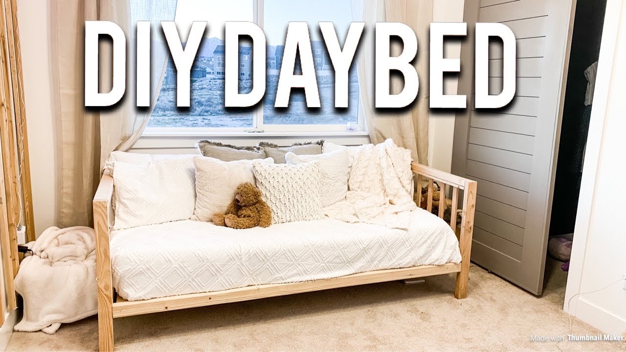DIY DAY BED - beginner build with a boho twin bed for teen girl