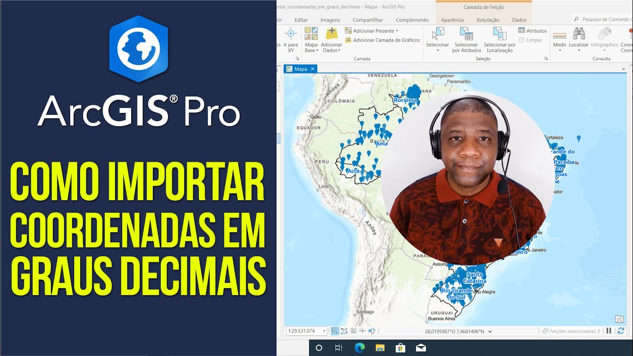 Como Importar Coordenadas Geográficas em Graus Decimais para o ArcGIS Pro