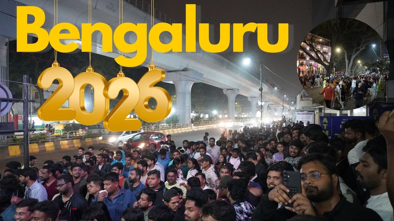 Bangalore Welcomes 2026! 🎉 Massive Crowd & Crazy Vibes at Church Street | New Year Celebration