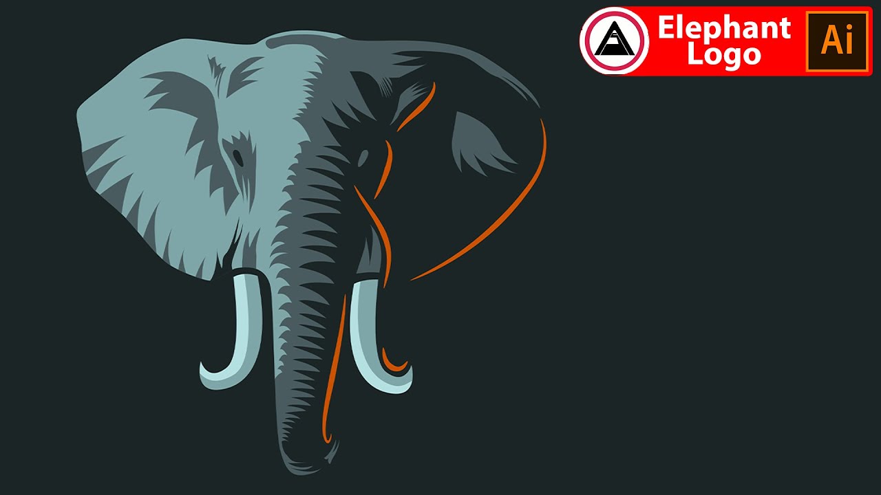Elephant LOGO Design | Adobe Illustrator Art Drawing Tutorials [2020]