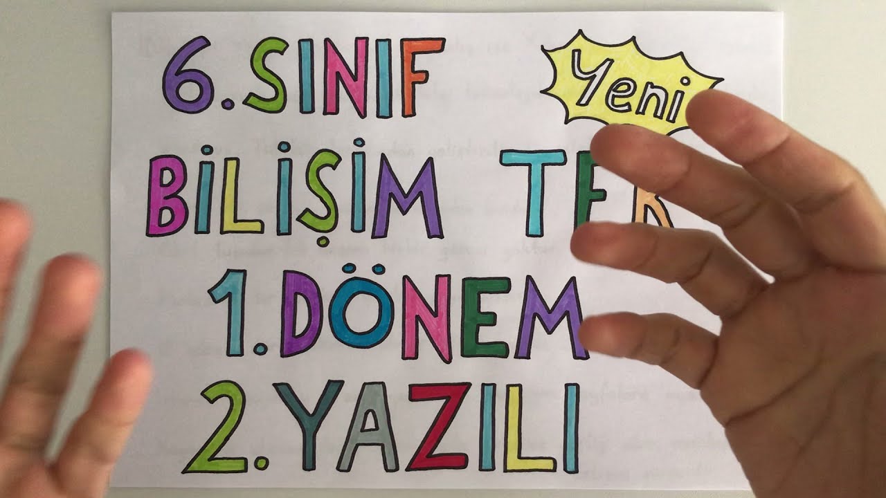 6. Sınıf Bilişim Teknolojileri 1. Dönem 2. Yazılı (💯 üzerinden)