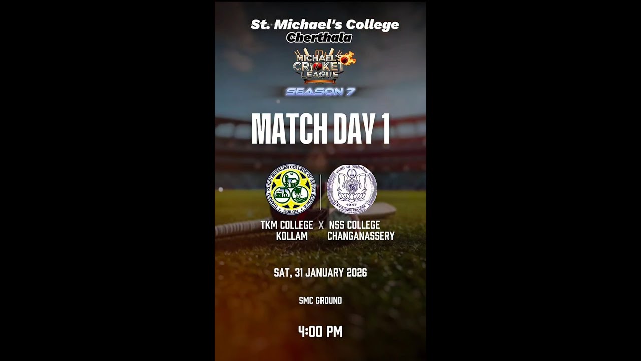 MCL SEASON 7- DAY 1 MATCH- NSS COLLEGE, CHANGANASSERY VS TKM COLLEGE OF ARTS & SCIENCE , KOLLAM